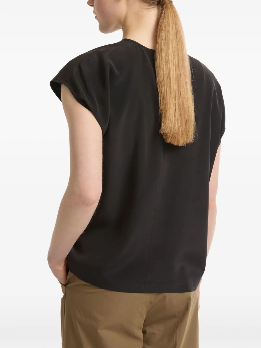 Yves Salomon Top met strikdetail Zwart