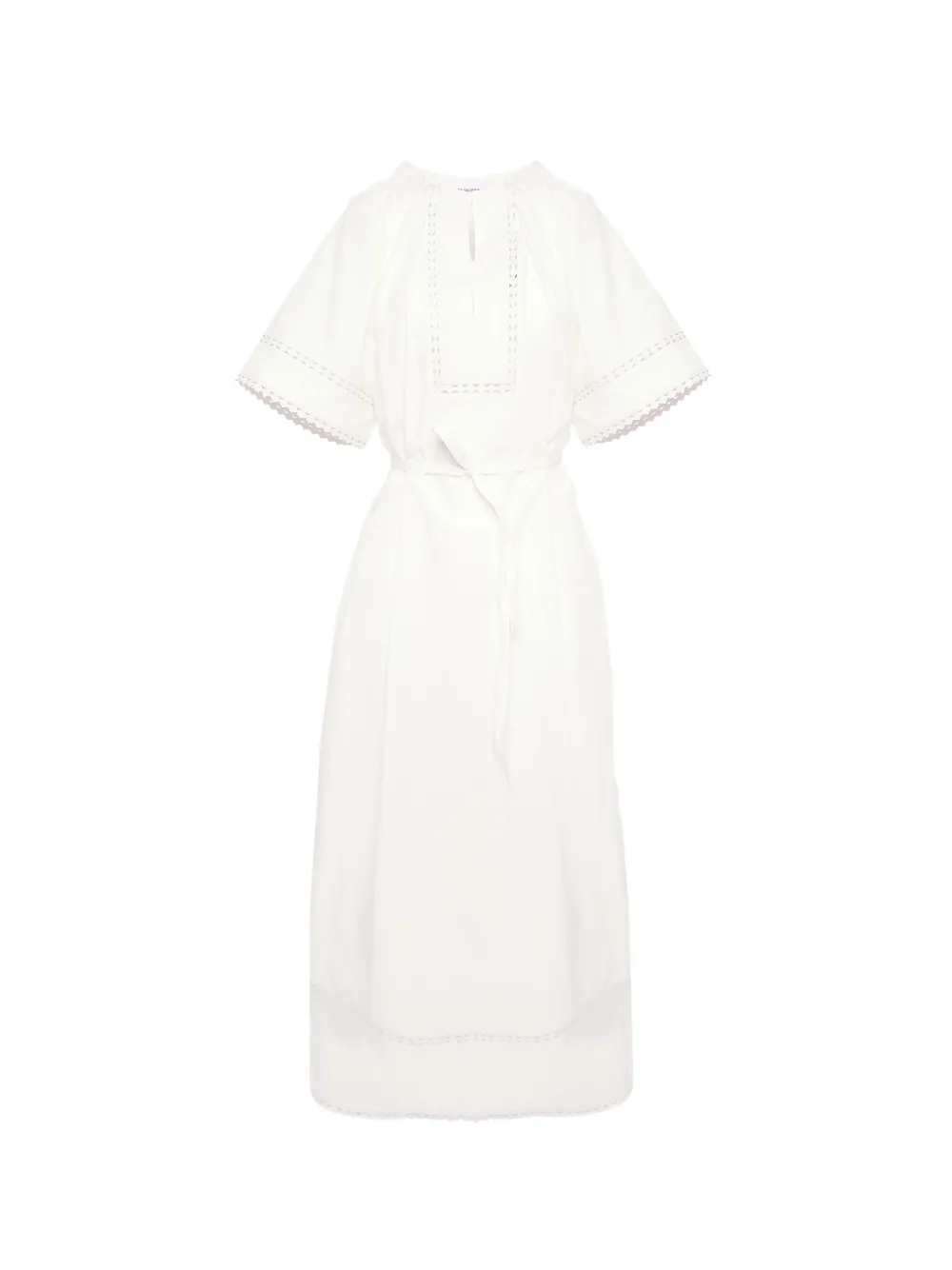 Yves Salomon short-sleeve poplin midi dress