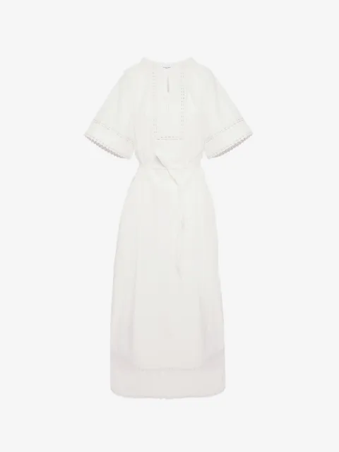 Yves Salomon short-sleeve poplin midi dress