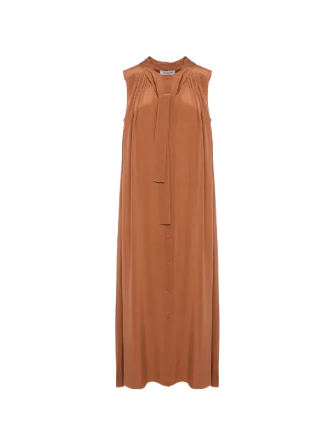 Yves Salomon sleeveless buttoned shirt midi dress