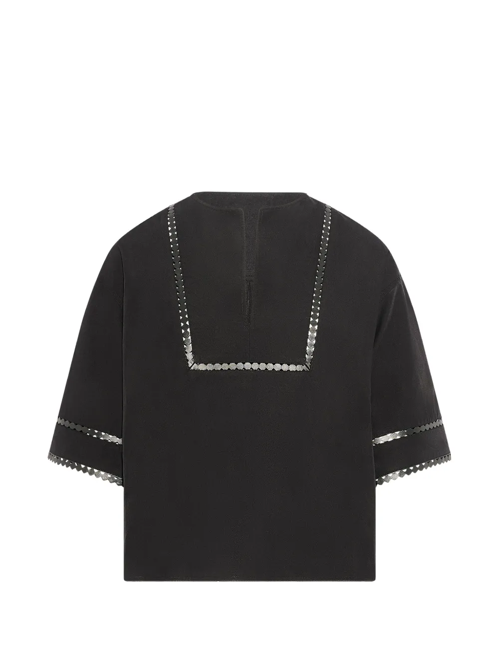 Yves Salomon Blusa a maniche corte - Nero