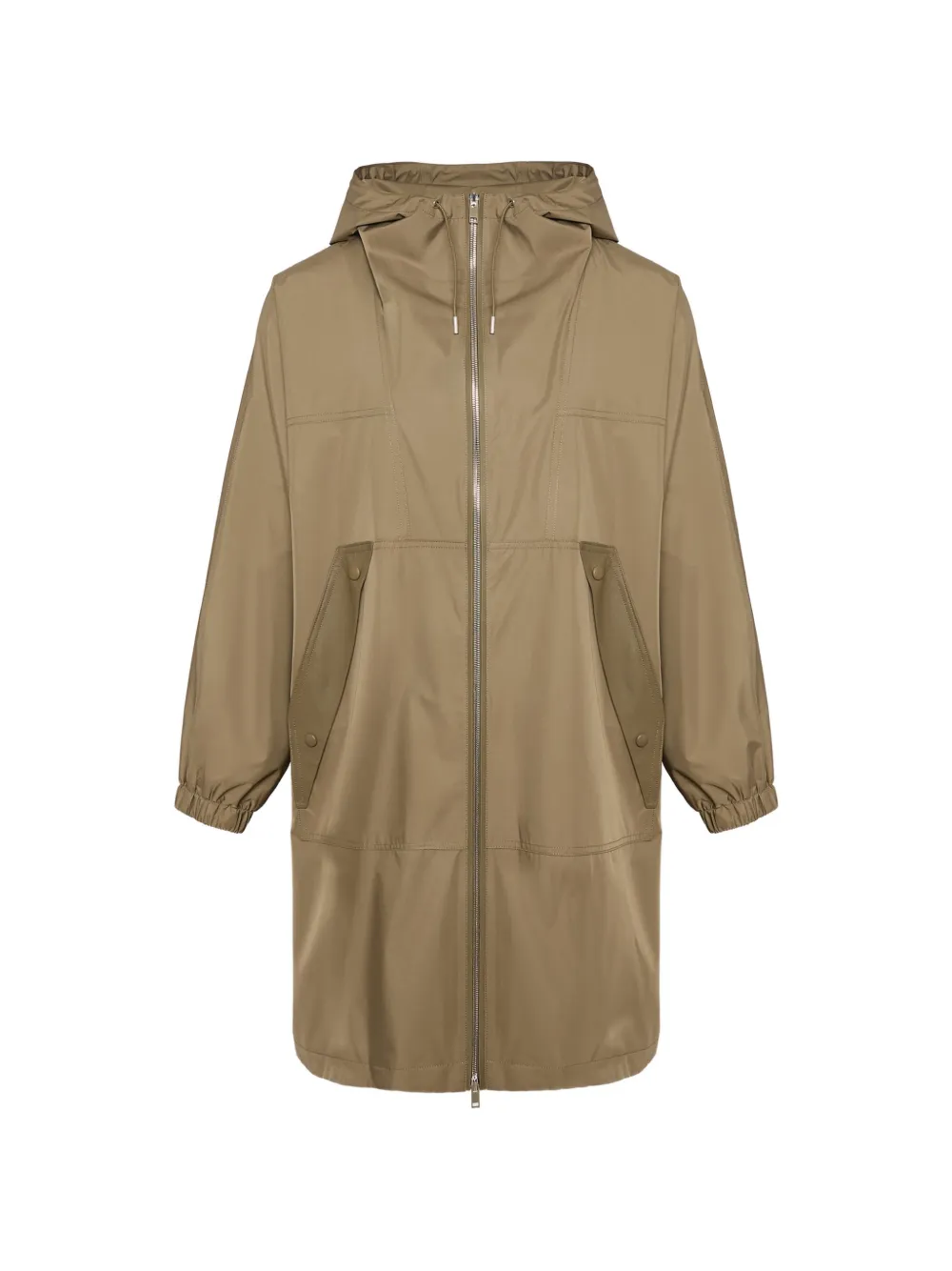 Yves Salomon hooded coat - Verde