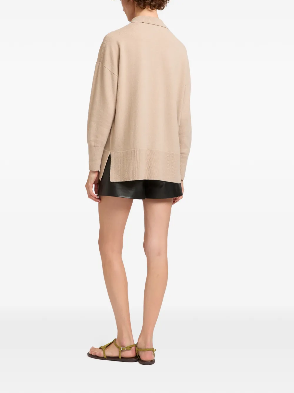 Yves Salomon Gebreide top Beige
