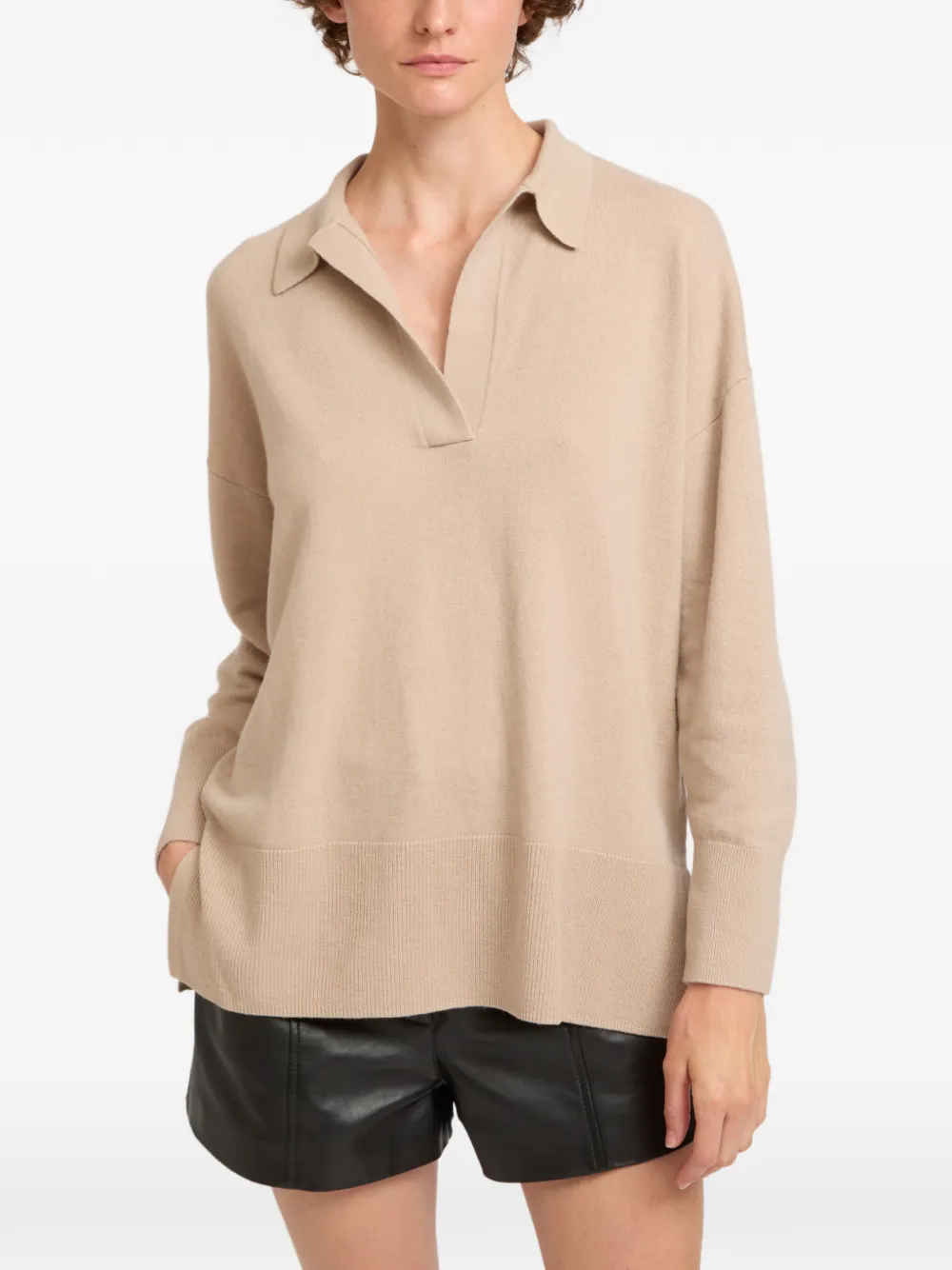 Yves Salomon Gebreide top Beige