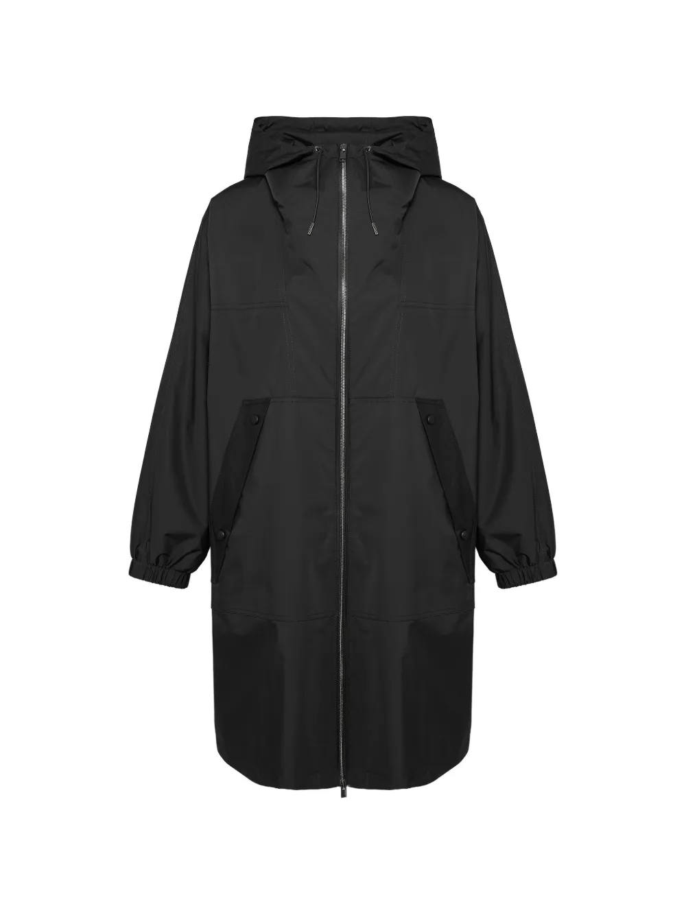 Yves Salomon hooded waterproof coat - Nero