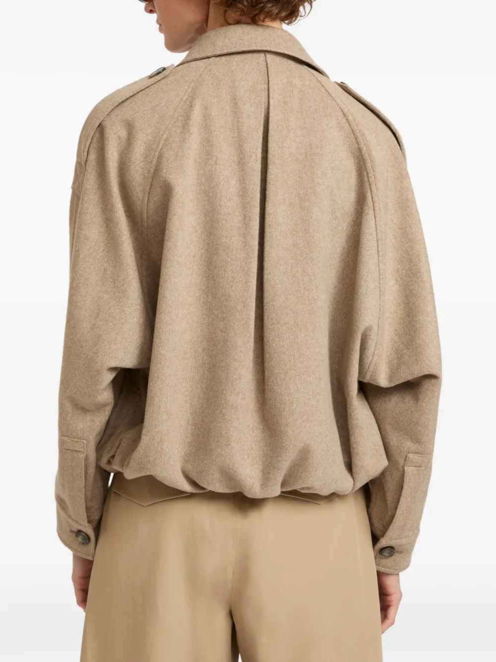 Yves Salomon Kasjmier jack met knopen Beige