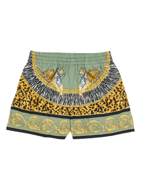 Versace Kids Wild Cats printed shorts