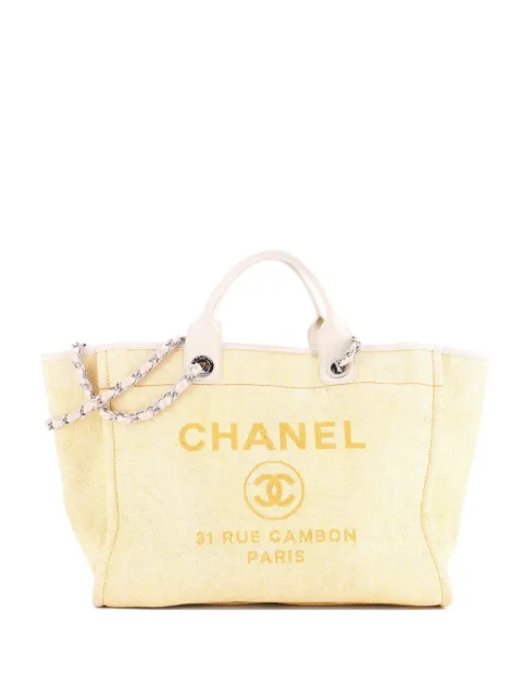 CHANEL Pre-Owned Deauville Raffia Medium tote bag