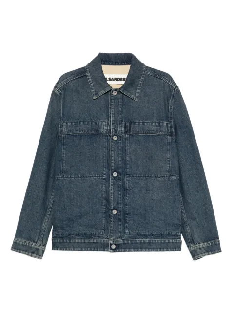 Jil Sander chamarra de mezclilla con botones y bolsillo