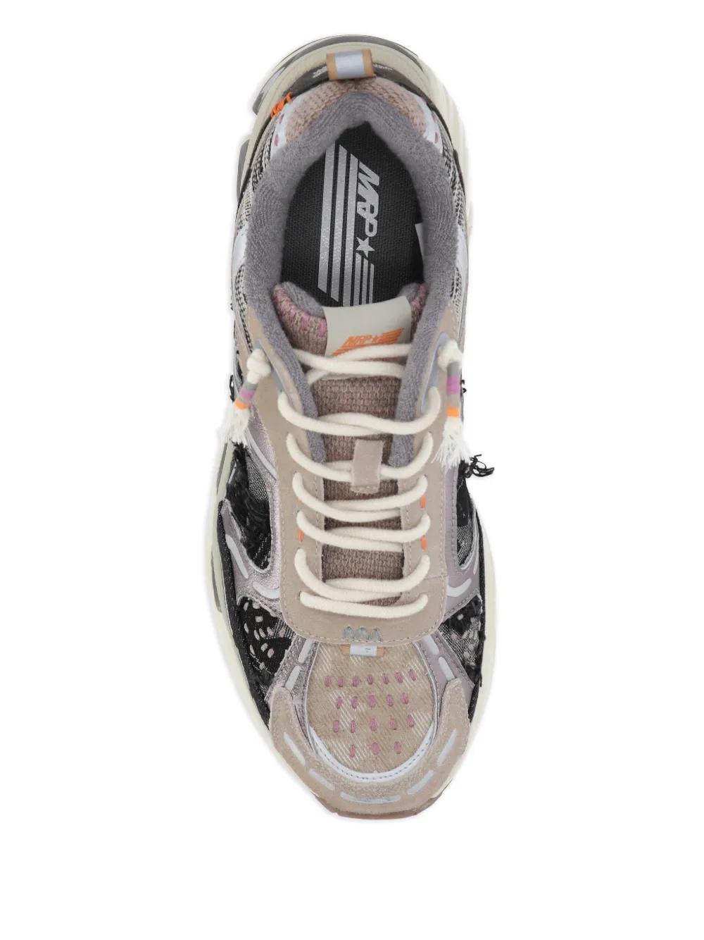 MARIPE Star Melrose Hicho Grey sneakers met patchwork Grijs