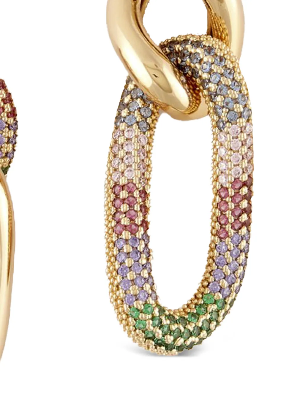 RASNA multicoloured crystal earrings - Goud
