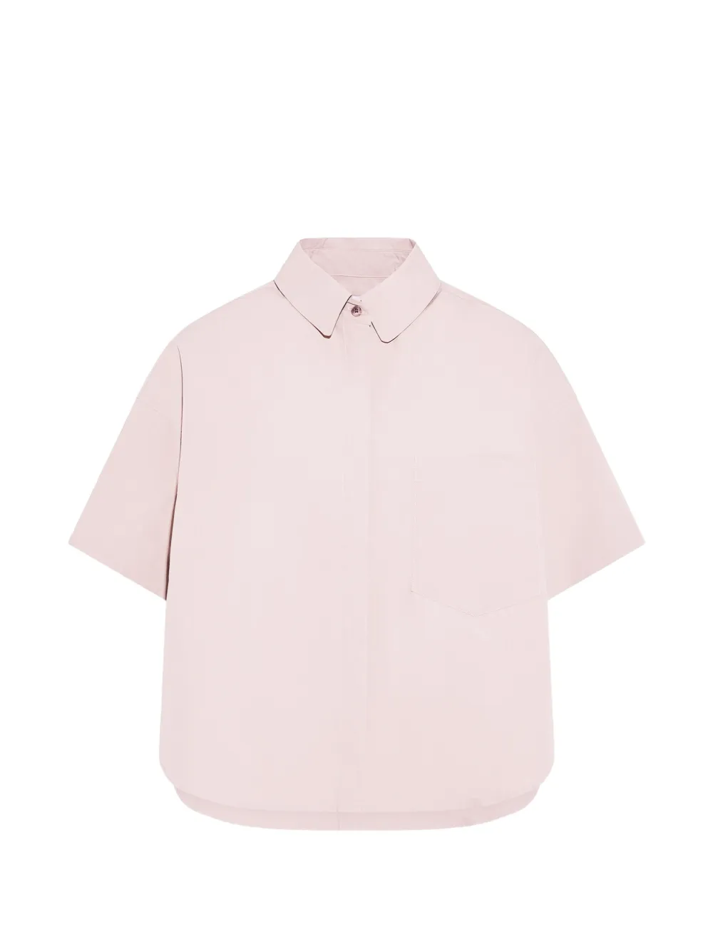 Yves Salomon Camicia in popeline a maniche corte - Rosa