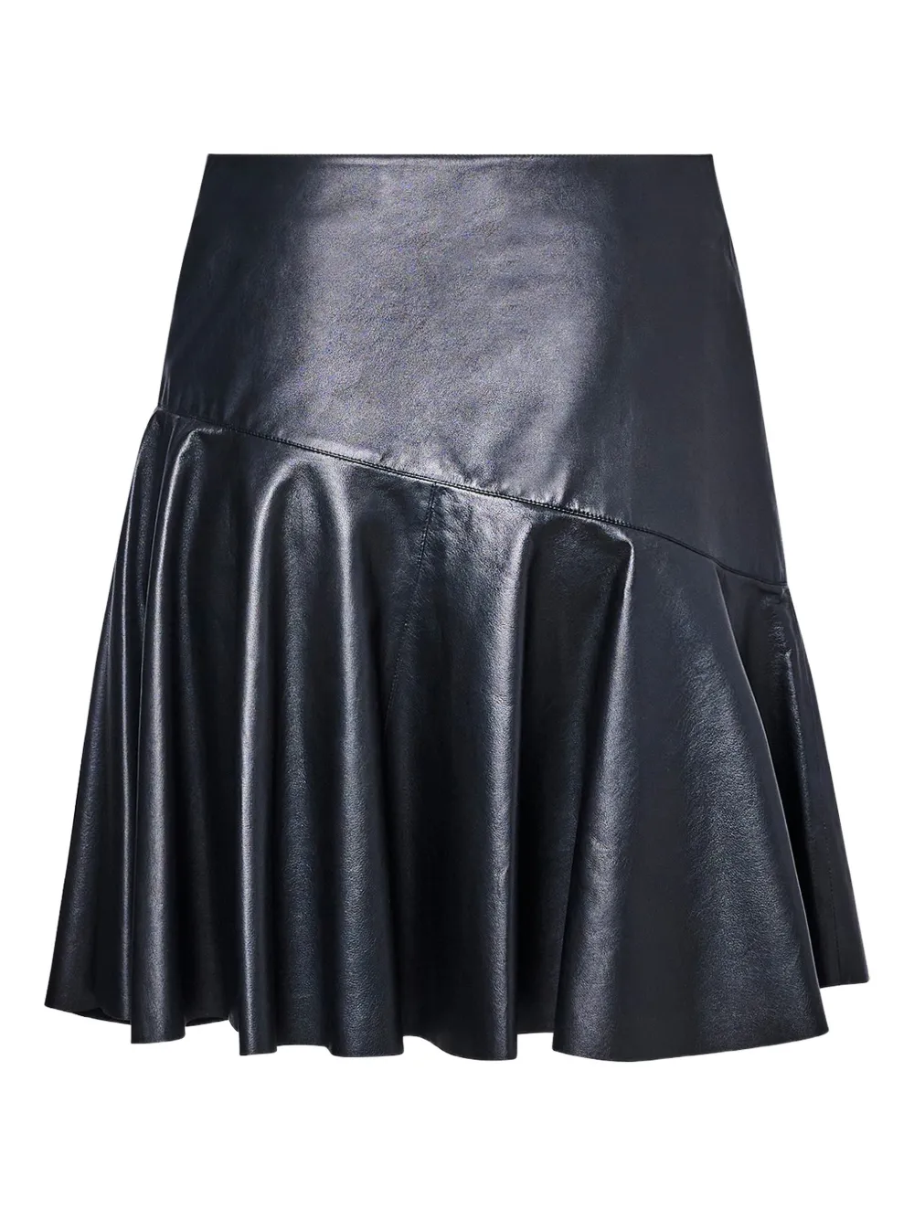 Yves Salomon Minigonna con inserti in pelle - Nero