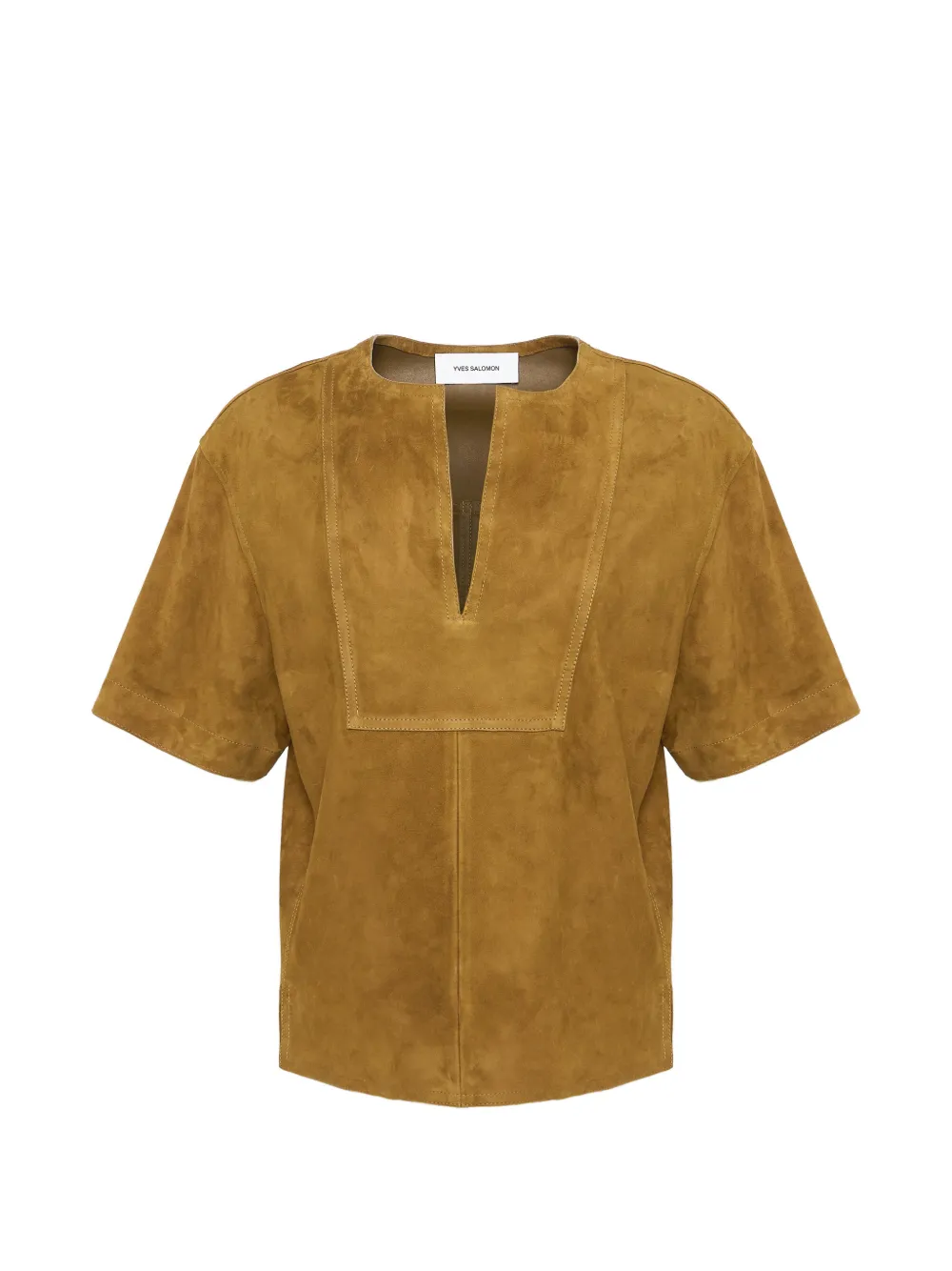 Yves Salomon double-sided V-neck blouse