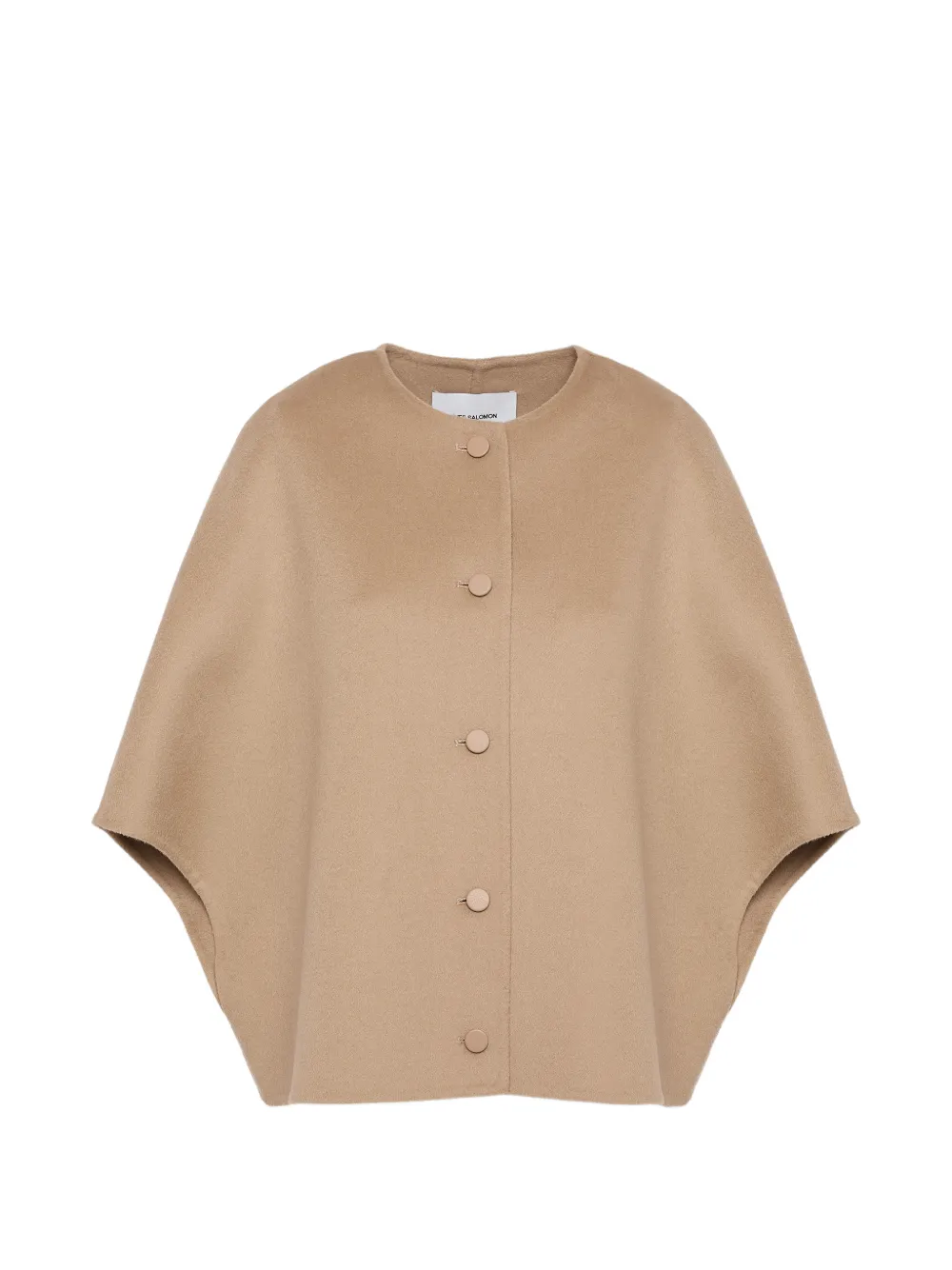 Yves Salomon button-up cape - Nude