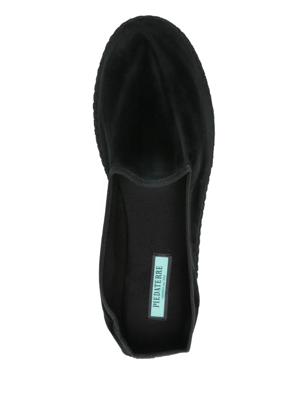piedattere Modigliani fluwelen espadrilles Zwart