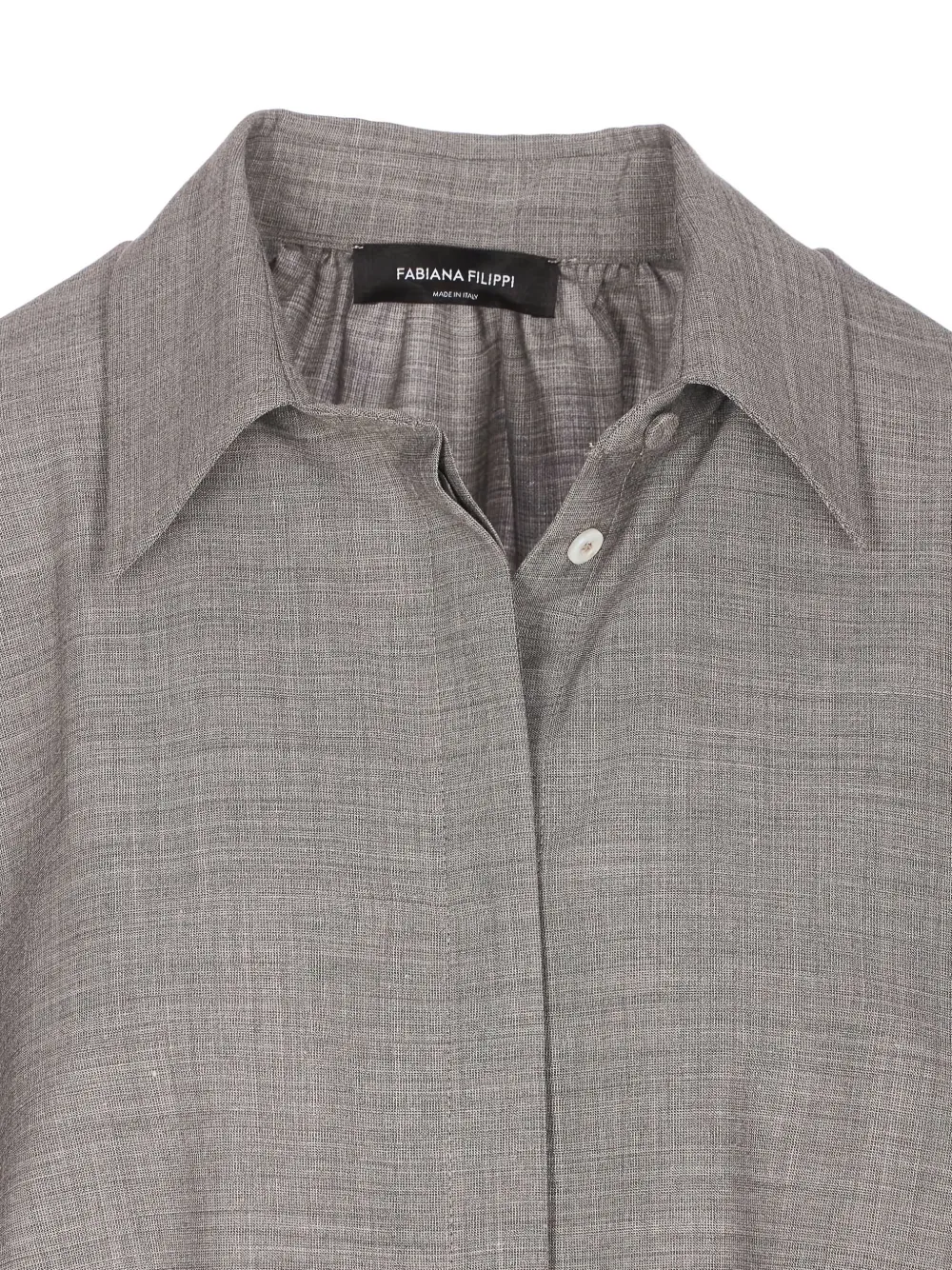 Fabiana Filippi Blouse met knoop aan de voorkant Grijs