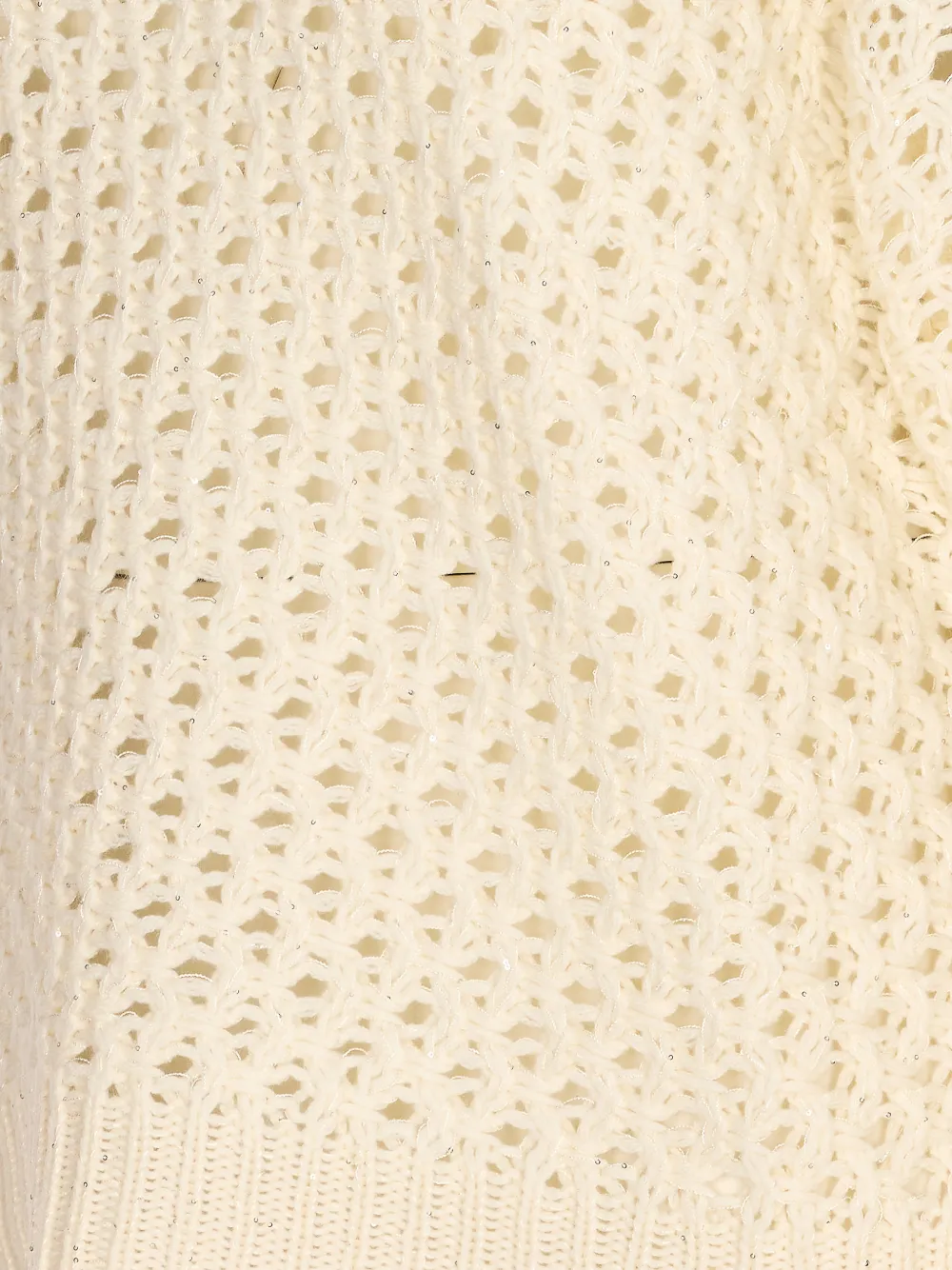 Fabiana Filippi Trui met pailletten en ronde hals Beige