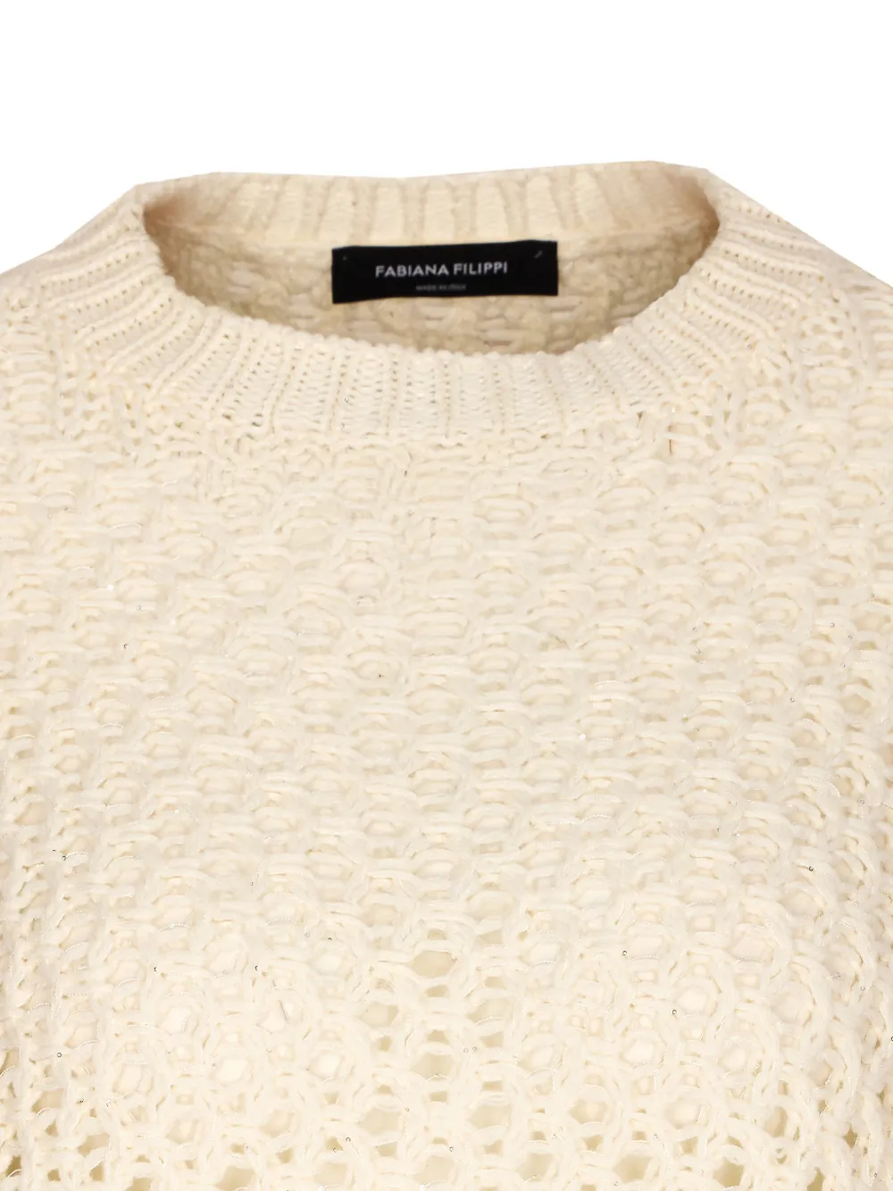 Fabiana Filippi sequin-detail crew-neck Sweater | Neutrals