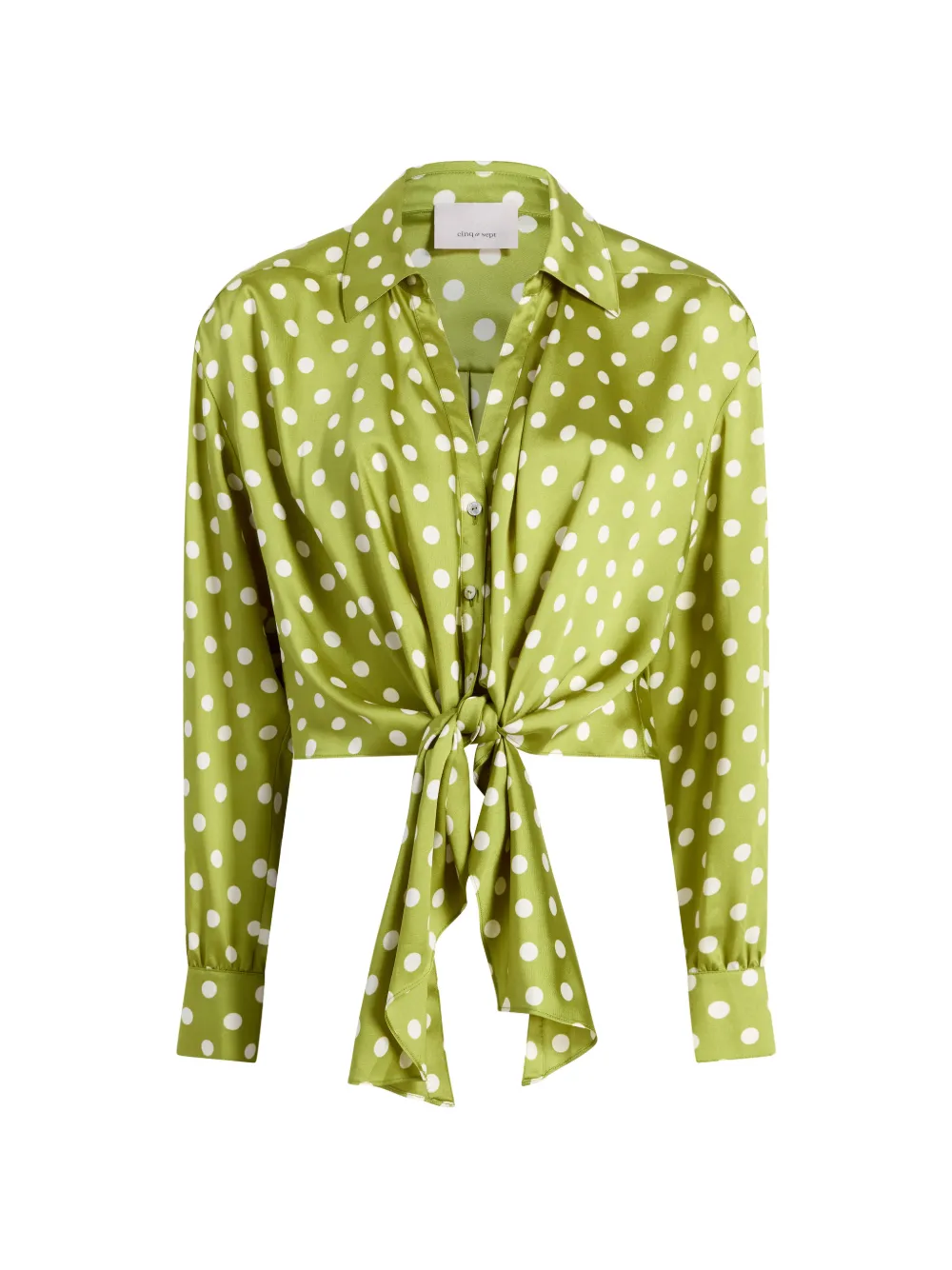 Cinq A Sept Marianna polka dot top - Verde