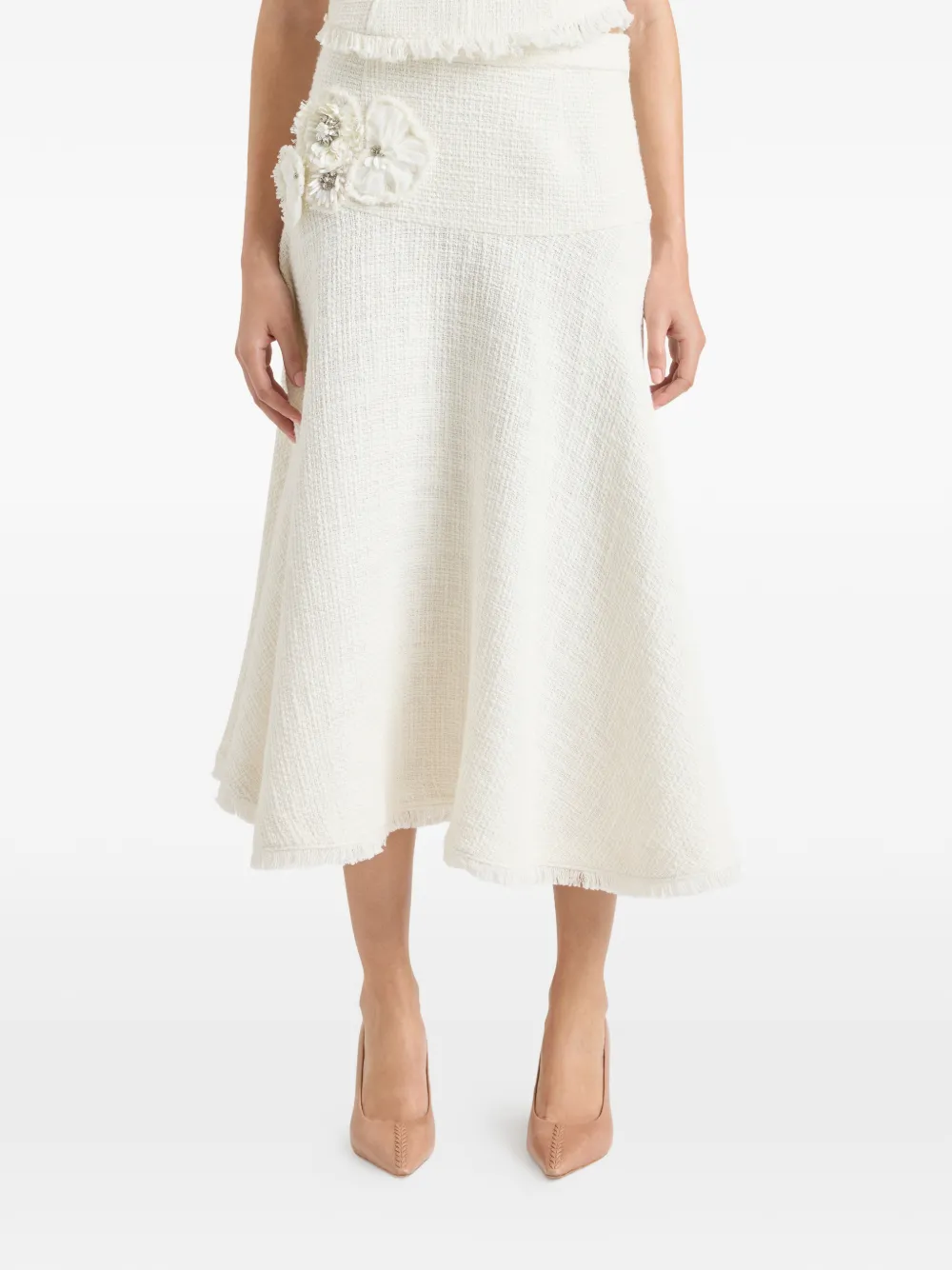 Cinq A Sept flower henriette skirt - Toni neutri