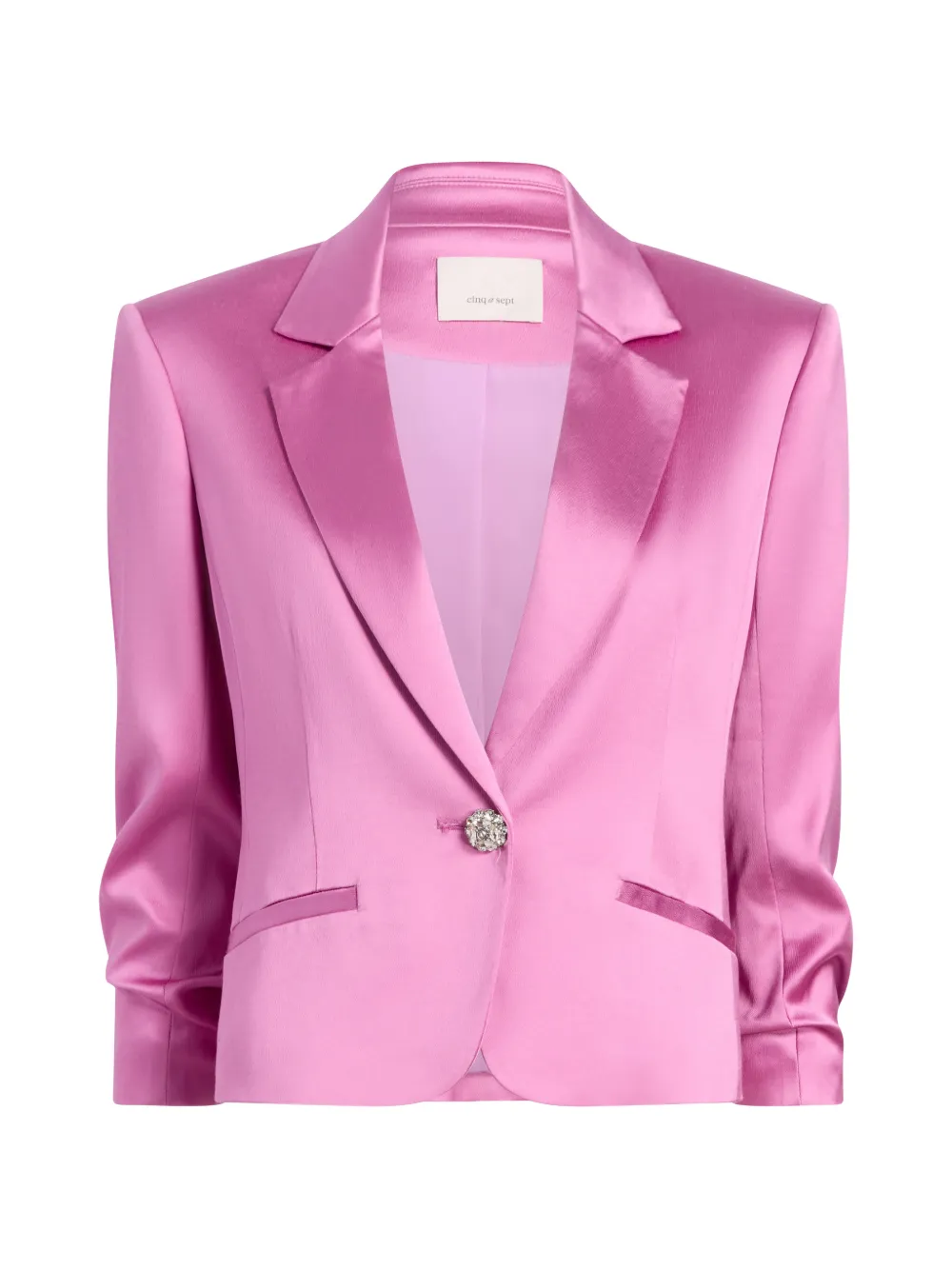 Cinq A Sept textured satin khloe jacket - Rosa
