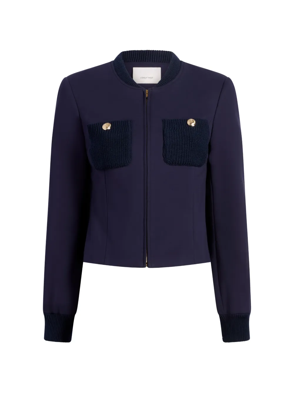 Cinq A Sept knitted pockets paulette jacket - Blu