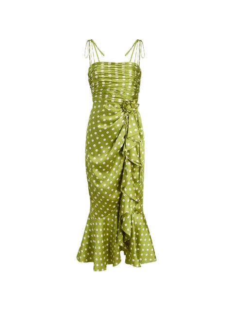 Cinq A Sept polka dot ruffled dress