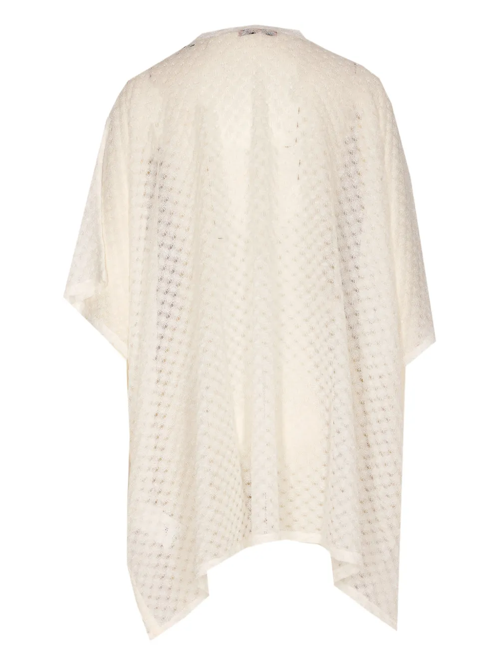 Missoni Raschel gebreide tuniek met korte mouwen en V-hals Wit