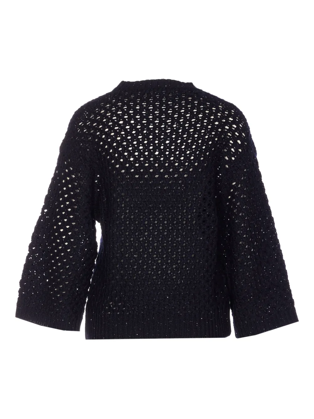 Fabiana Filippi Trui met pailletten en ronde hals Blauw