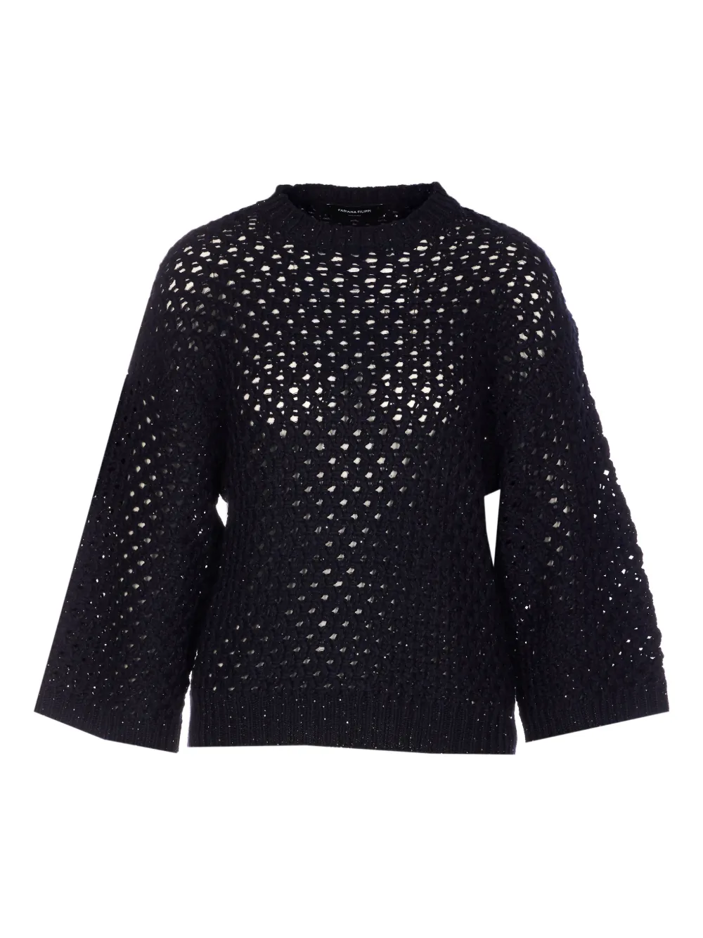 Fabiana Filippi sequin-detail crew-neck sweater - Blau