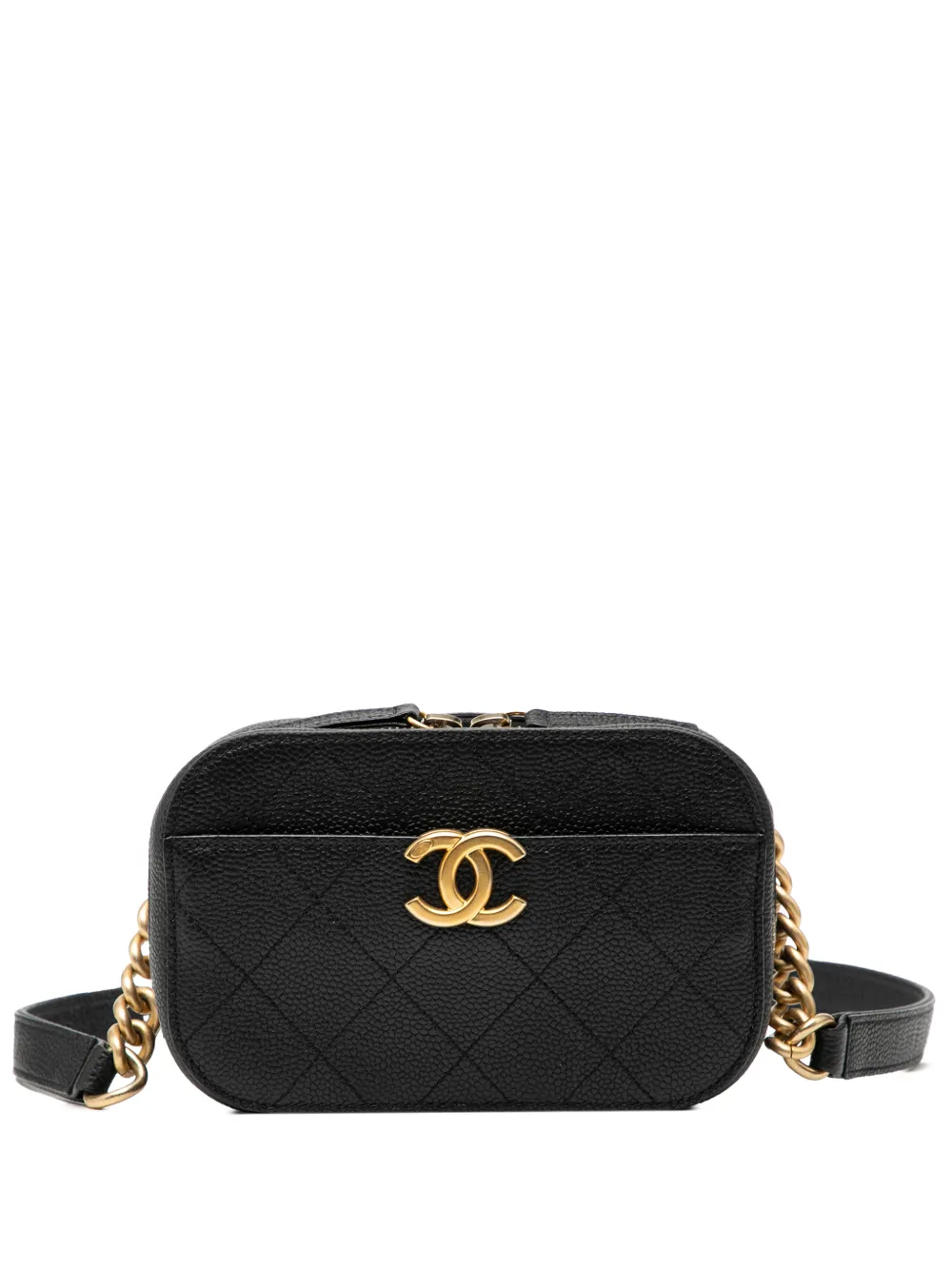 CHANEL Pre-Owned 2019 CC Stitched Caviar Chic Affinity belt bag - Nero