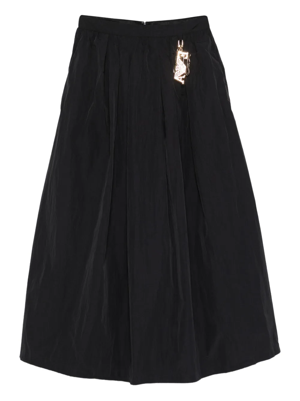 Emporio Armani charm pleated midi skirt - Schwarz