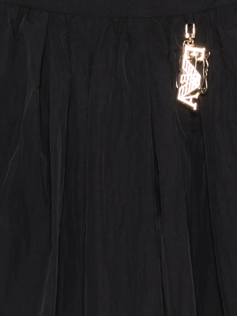  Emporio Armani Charm Pleated Midi Skirt - Black 