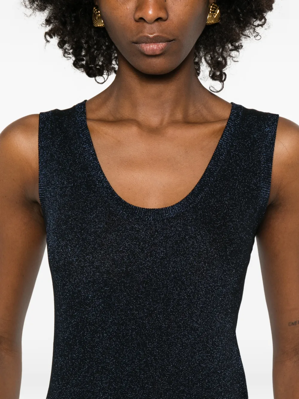 Fabiana Filippi Mouwloze top Blauw