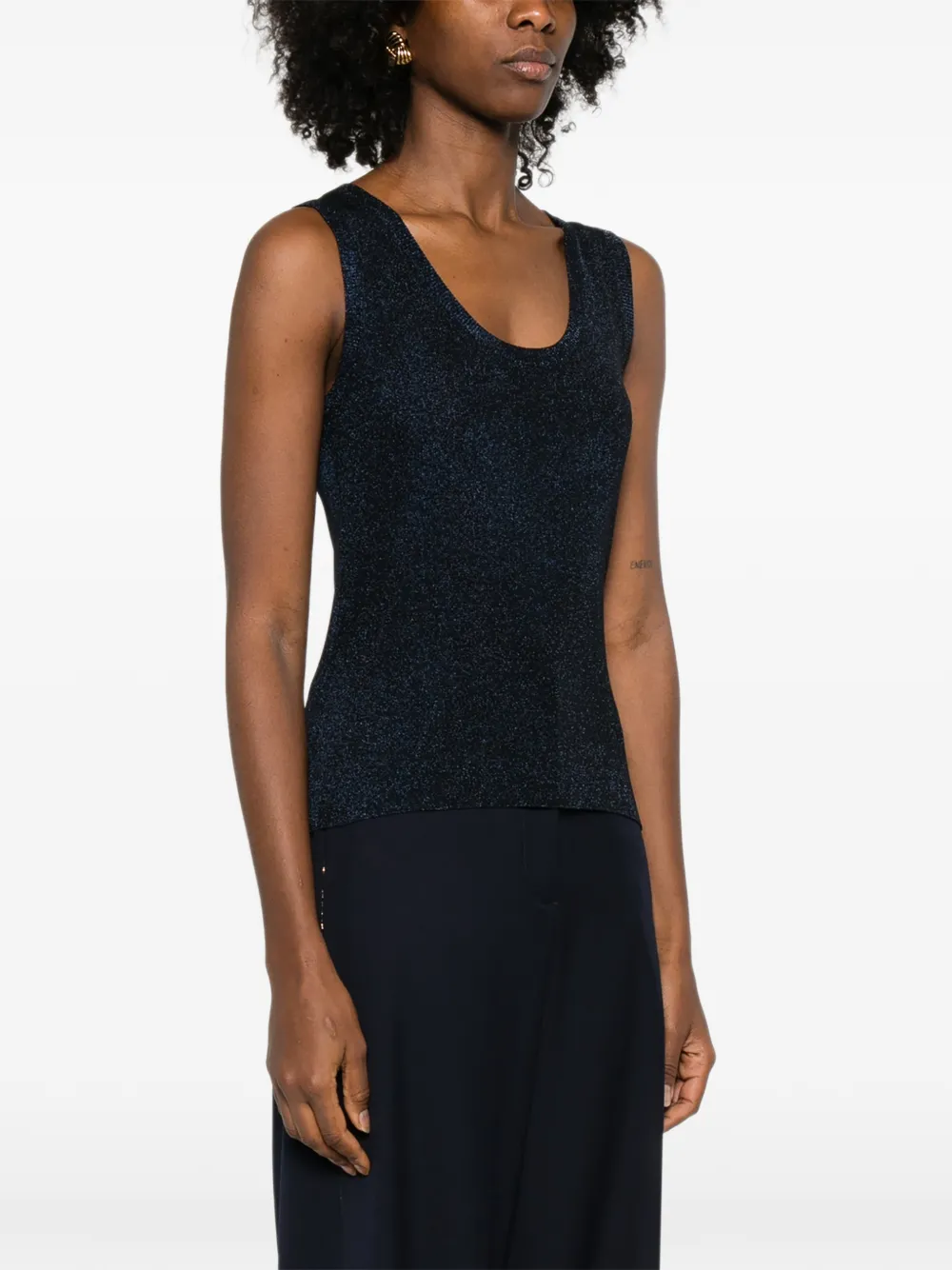 Fabiana Filippi Mouwloze top Blauw