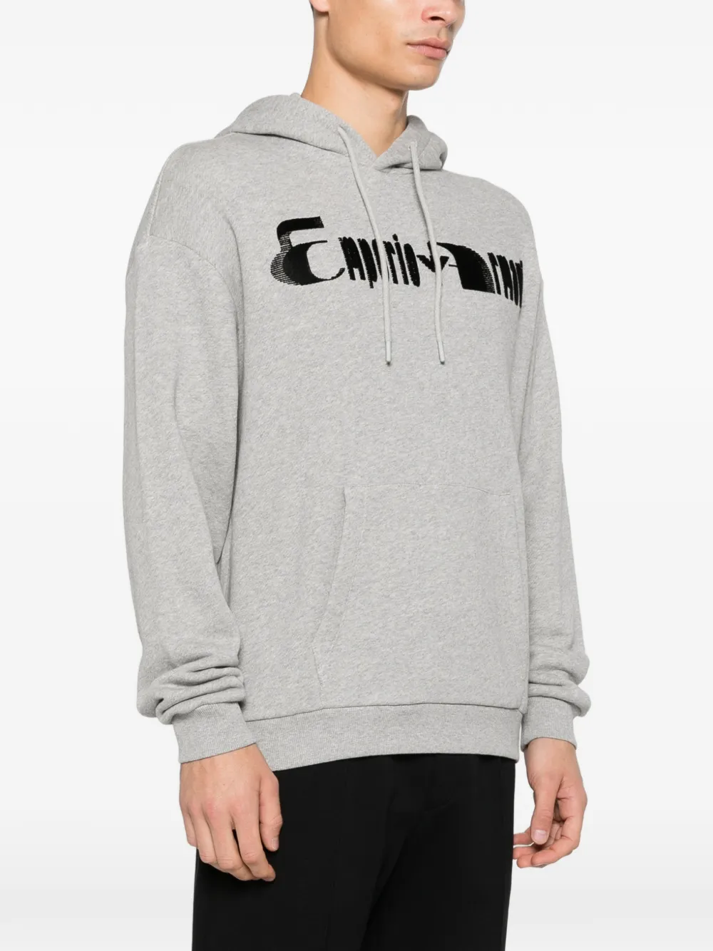 Emporio Armani Hoodie verfraaid met logo Grijs