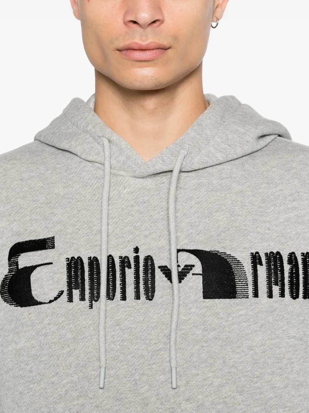 Emporio Armani Hoodie verfraaid met logo Grijs