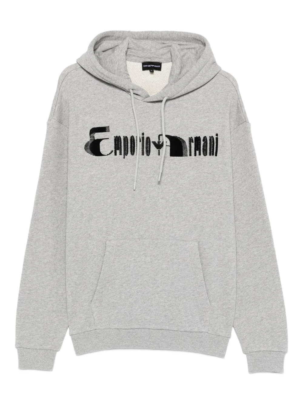 Emporio Armani logo-embellishment hoodie - Grey