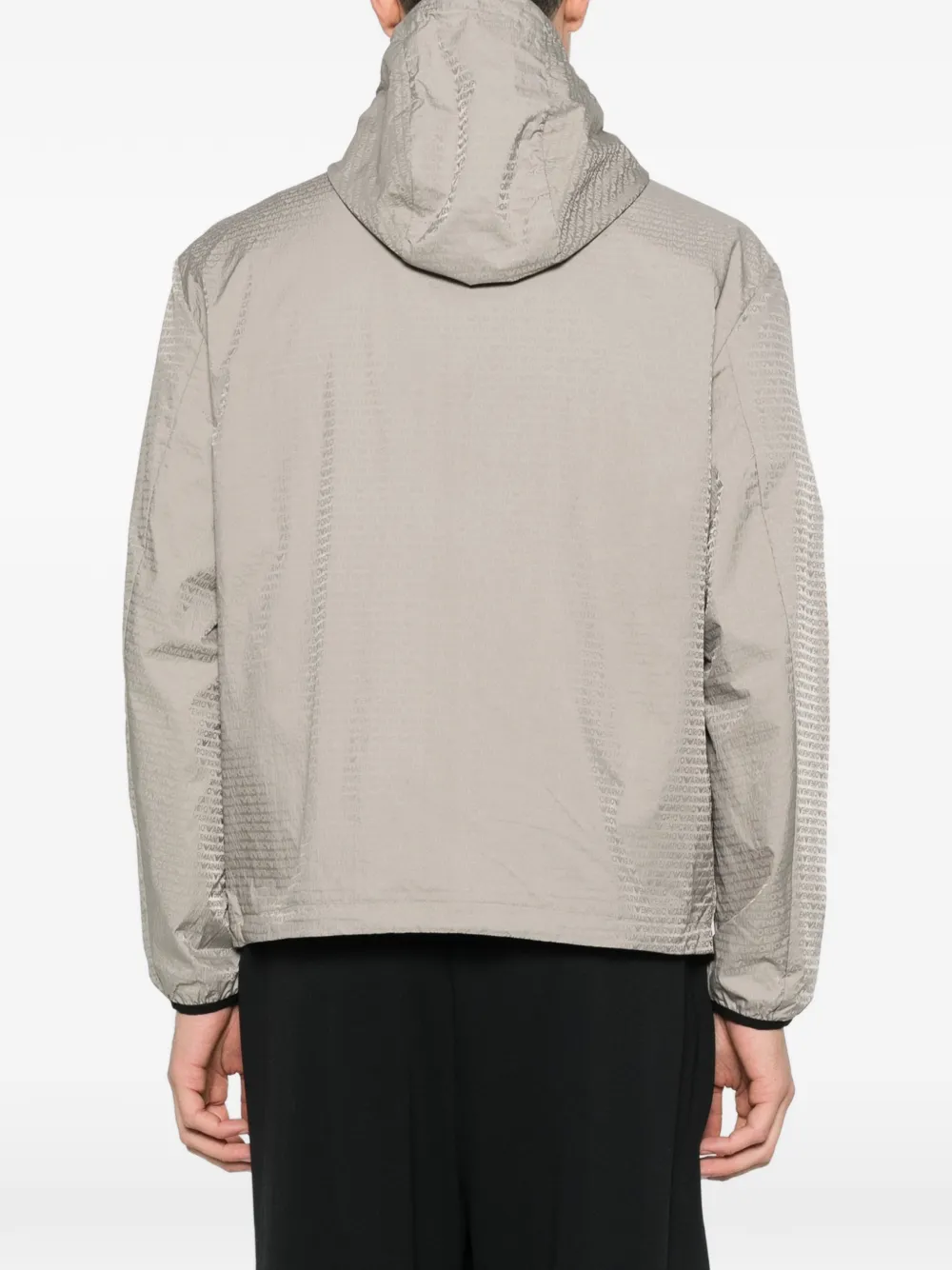 Emporio Armani Jack met capuchon en rits Grijs