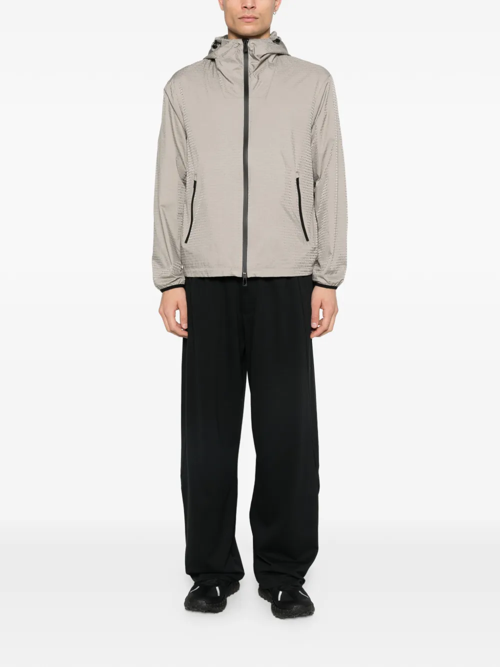 Emporio Armani Jack met capuchon en rits Grijs