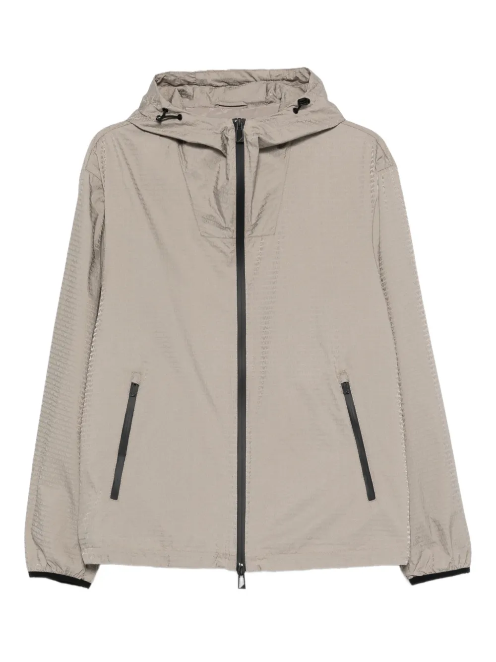 Emporio Armani zip-up hooded jacket - Grau