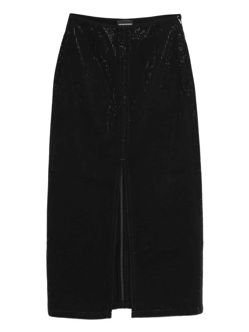 Emporio Armani slit midi skirt - Nero