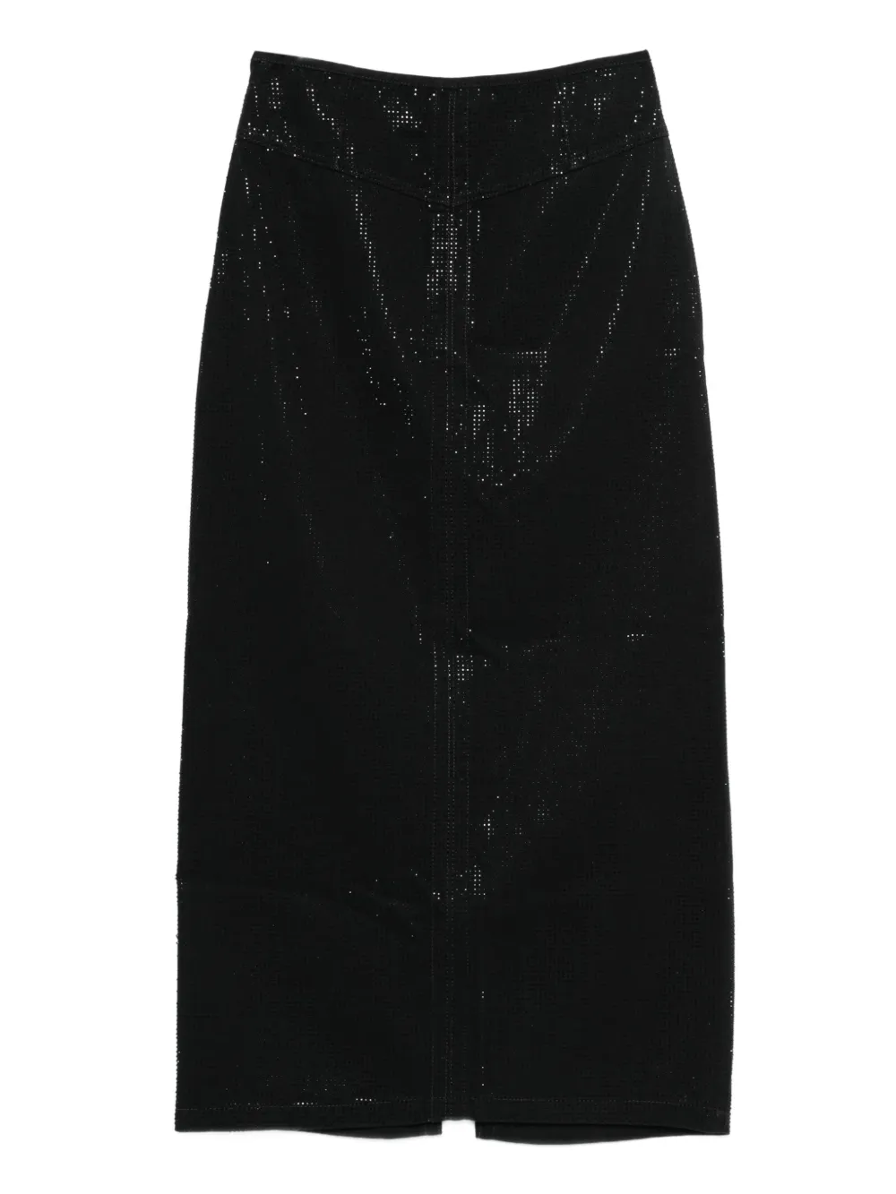 Emporio Armani slit midi skirt - Zwart