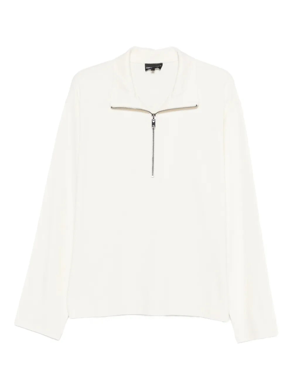 Emporio Armani zip-collar sweater - Nude