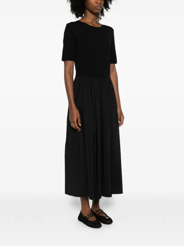 armani black black dress Emporio Armani Women's Emma Box-Pleat Mini Dress - Black