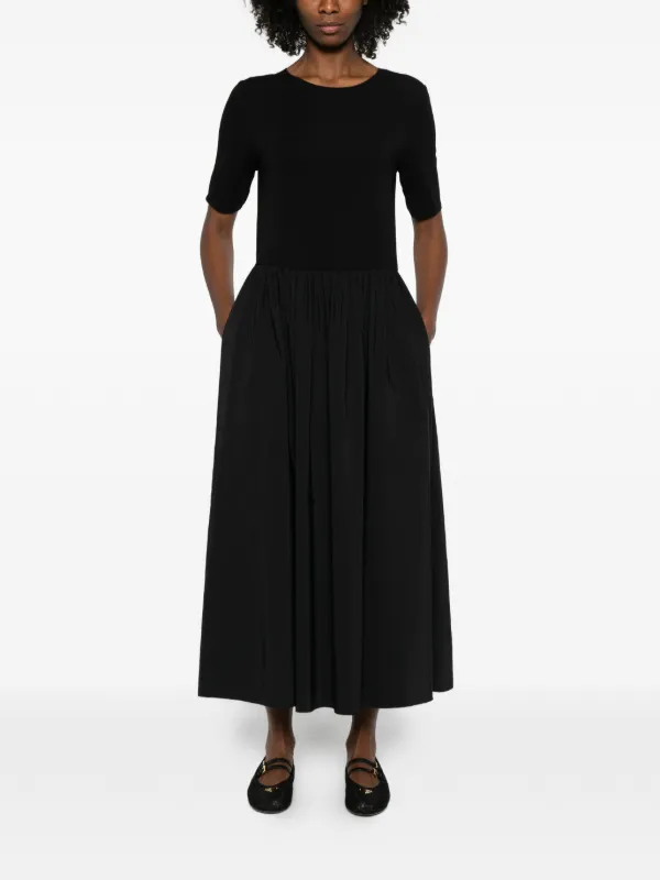 mesh maxi dress Gabrielle Slinky And Mesh Maxi Dress - White