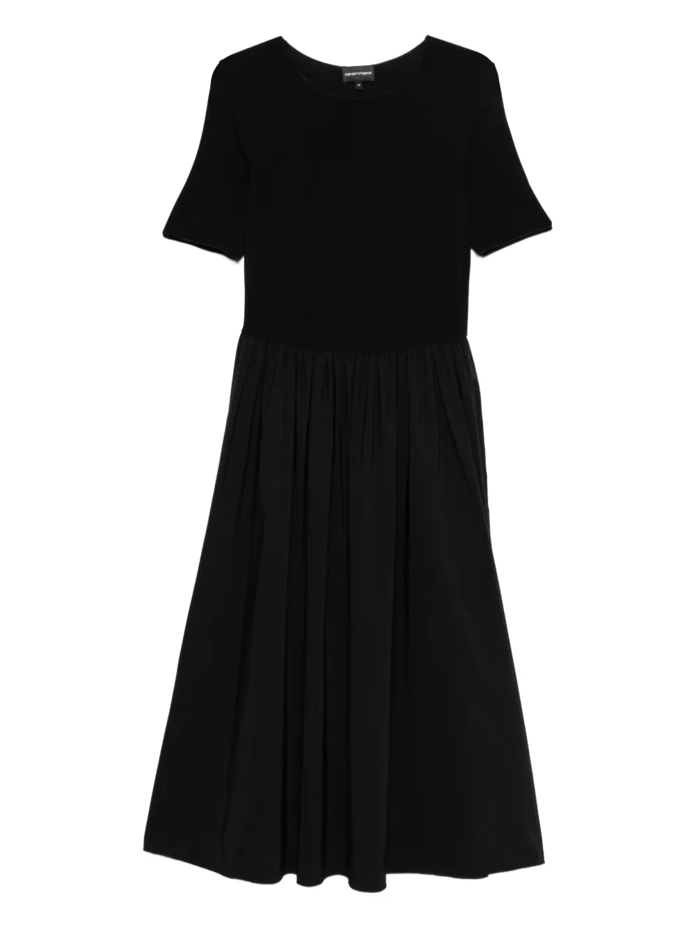 Emporio Armani short-sleeved maxi dress - Nero