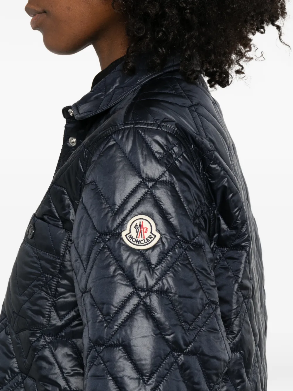 Moncler Gewatteerd shirtjack Blauw
