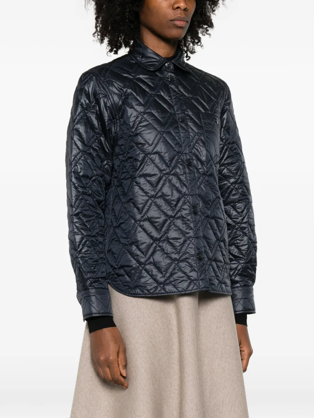  Moncler Quilted Pocket Overshirt - Blue 